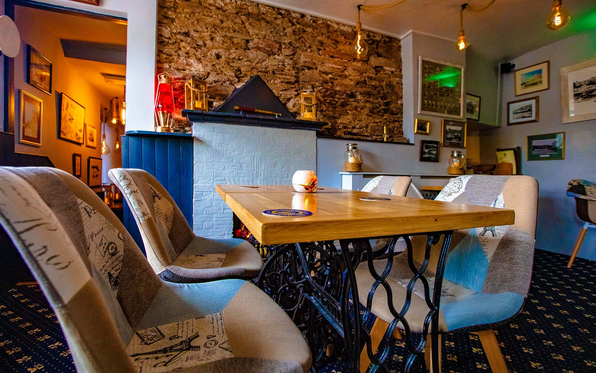 The Ship in Dock Eatery with warm and spacious surroundings.